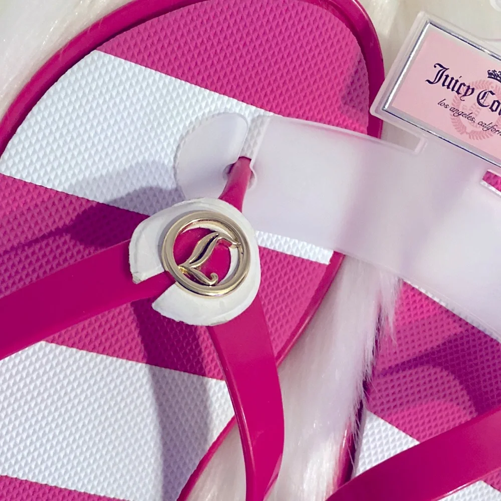 🩷PRICE IS FIRM🩷Juicy Couture Pink Large tote bag and Sandals NWT